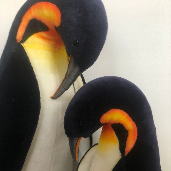 Hansa Creations Realistic Stuffed Animals, Doting Penguins (80cm, 50cm) - Picture 2 of 5
